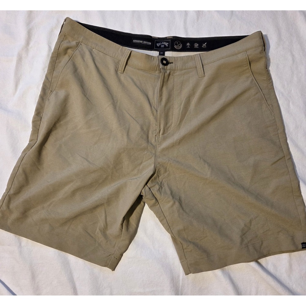 Billabong Adventure Division Surftrek Shorts Mens 38 Khaki Stretch 9" Inseam